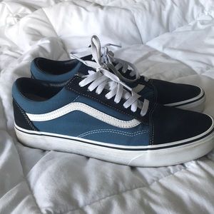 Vans Light Blue and Navy Sneakers